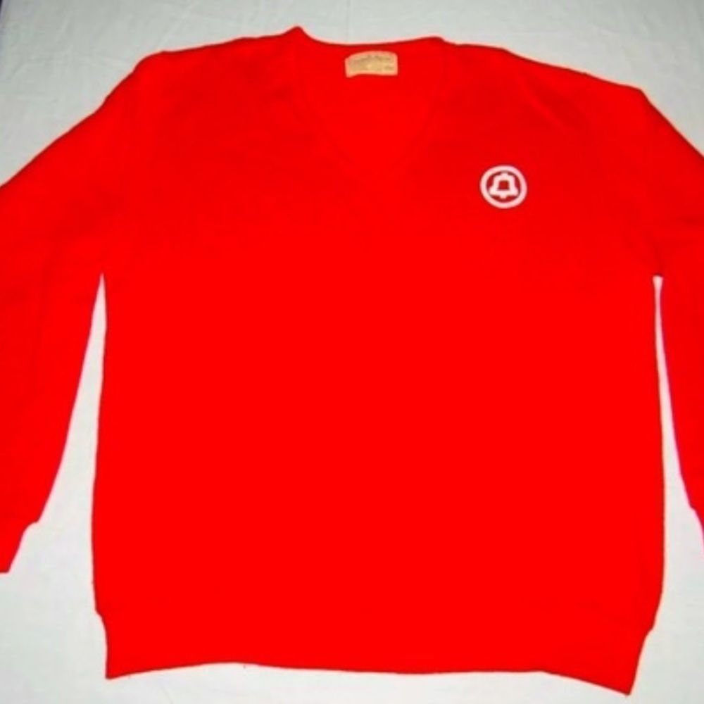☎️ •VINTAGE 70s Creslan & Rayon Bell Telephone Sweater• ☎️